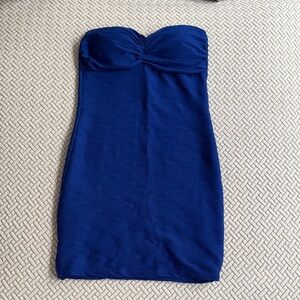 Royal Blue Strapless Mini Dress